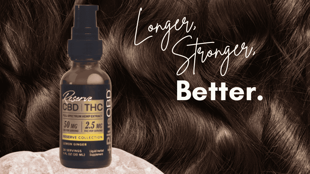 Bottle of CBD oil for hair care