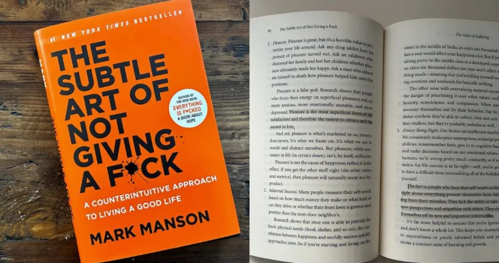 The Subtle Art of Not Giving a F*ck” by Mark Manson Books for Young Adult Men