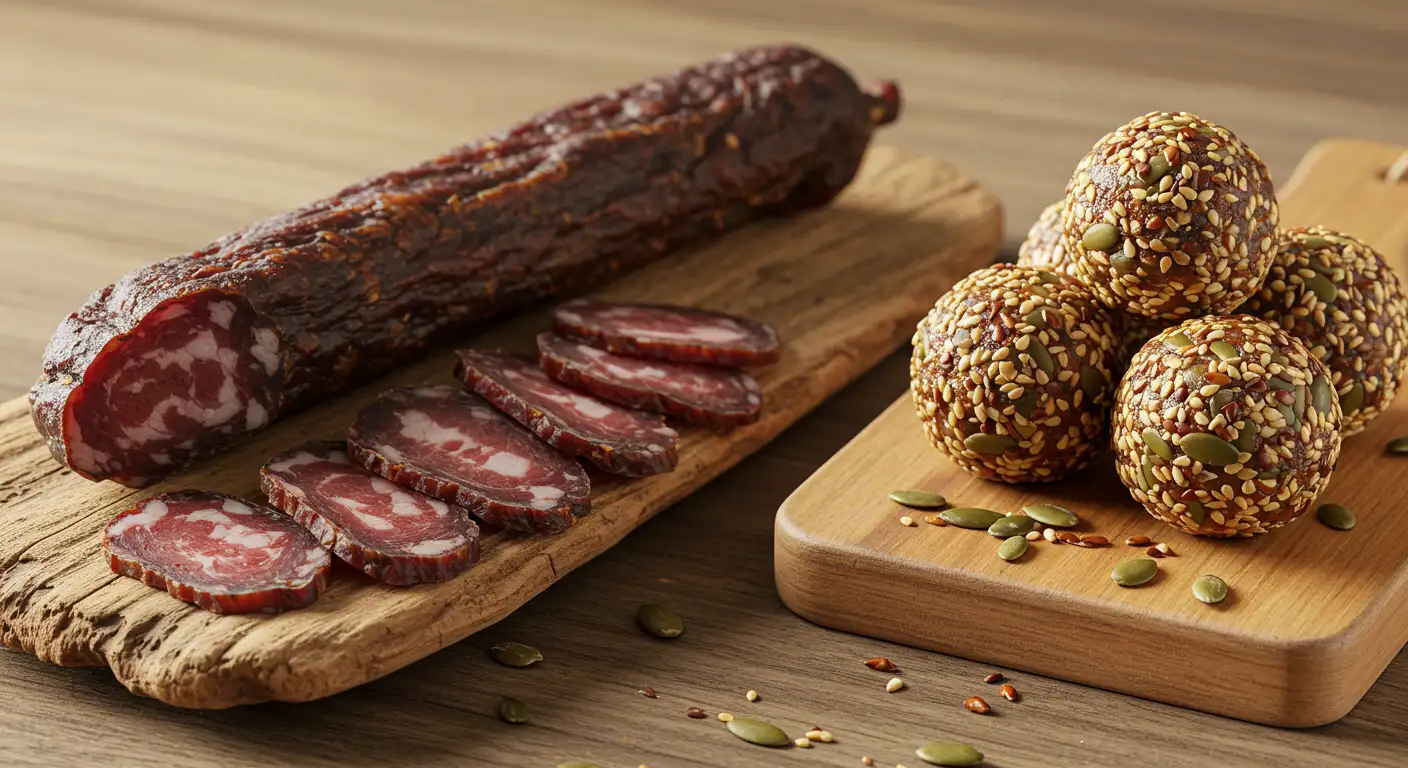 Biltong and seed energy balls